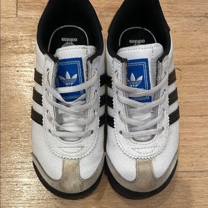 adidas Kids Sneakers - White and Black with Blue Accents